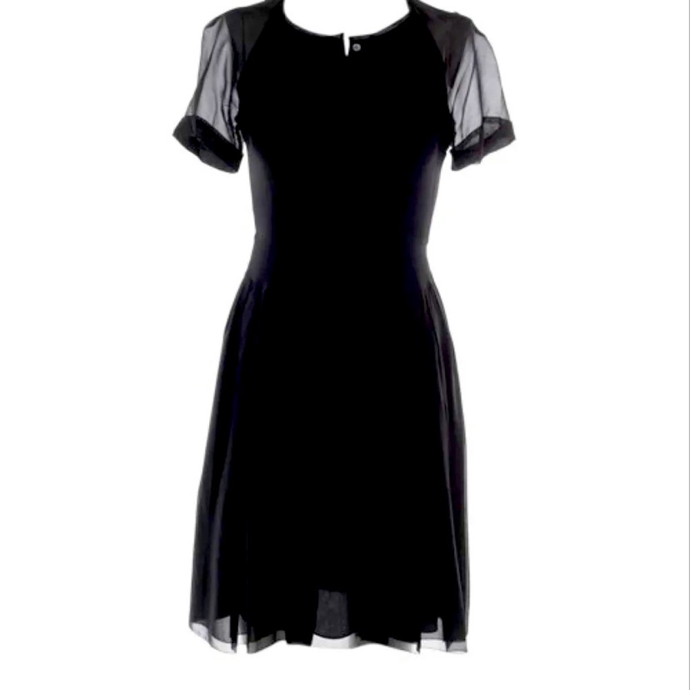 Burberry Black silk pleated dress: Size US 2/ UK4